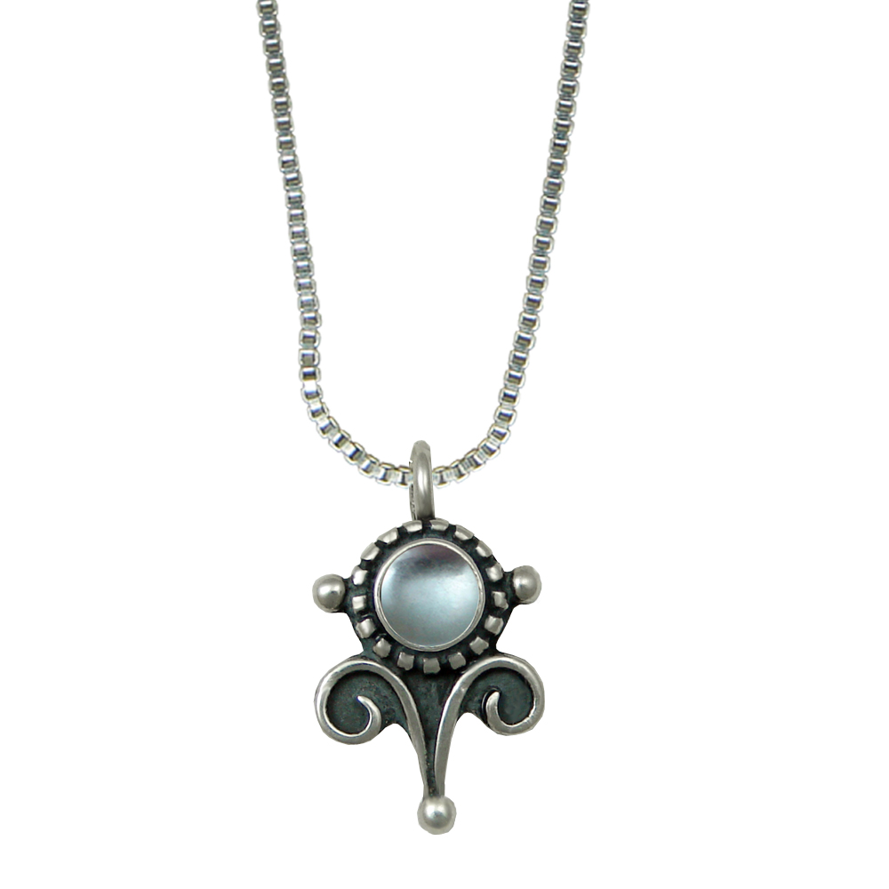 Sterling Silver Little Blue Topaz Pendant Necklace